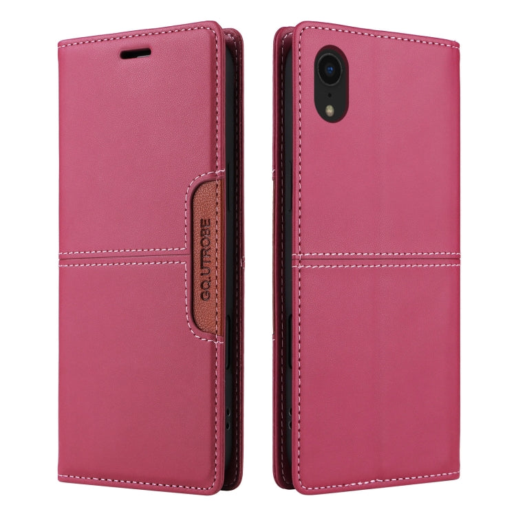 For iPhone XR GQUTROBE G01 RFID Anti-theft Leather Phone Case
