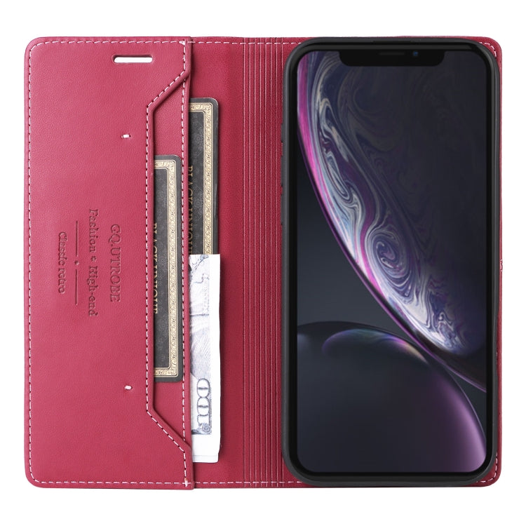 For iPhone XR GQUTROBE G01 RFID Anti-theft Leather Phone Case
