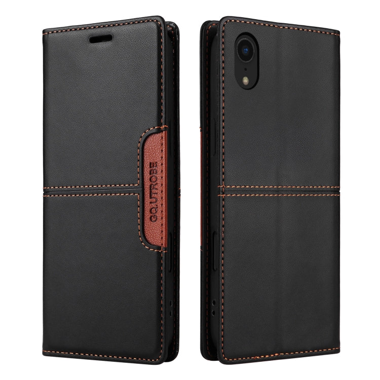 For iPhone XR GQUTROBE G01 RFID Anti-theft Leather Phone Case