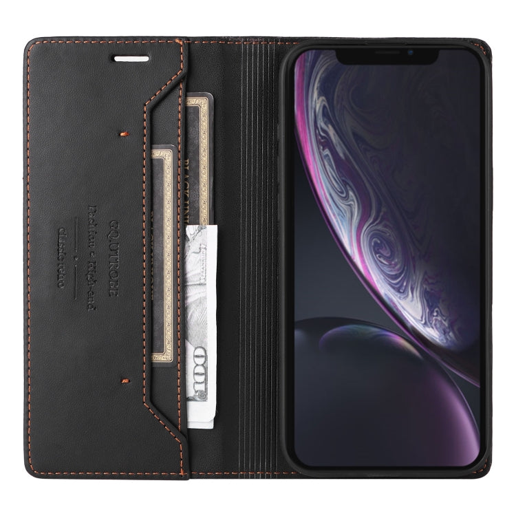 For iPhone XR GQUTROBE G01 RFID Anti-theft Leather Phone Case