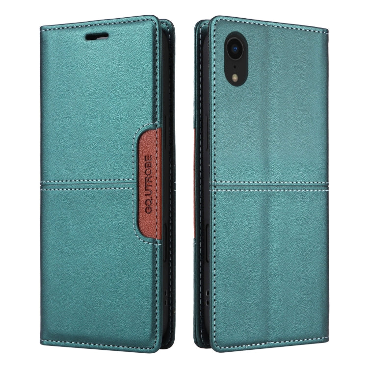 For iPhone XR GQUTROBE G01 RFID Anti-theft Leather Phone Case