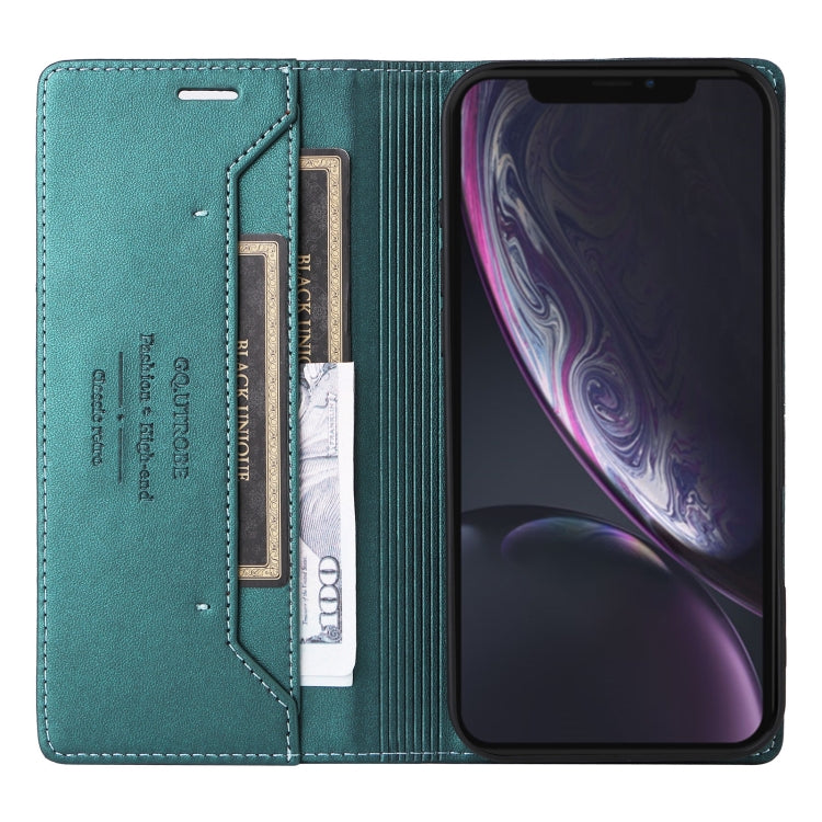 For iPhone XR GQUTROBE G01 RFID Anti-theft Leather Phone Case