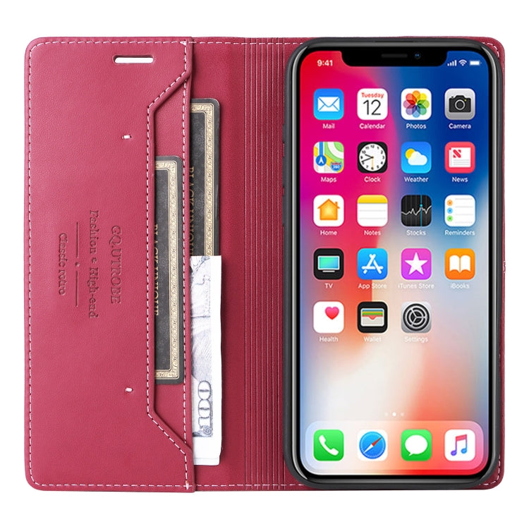 For iPhone XS Max GQUTROBE G01 RFID Anti-theft Leather Phone Case