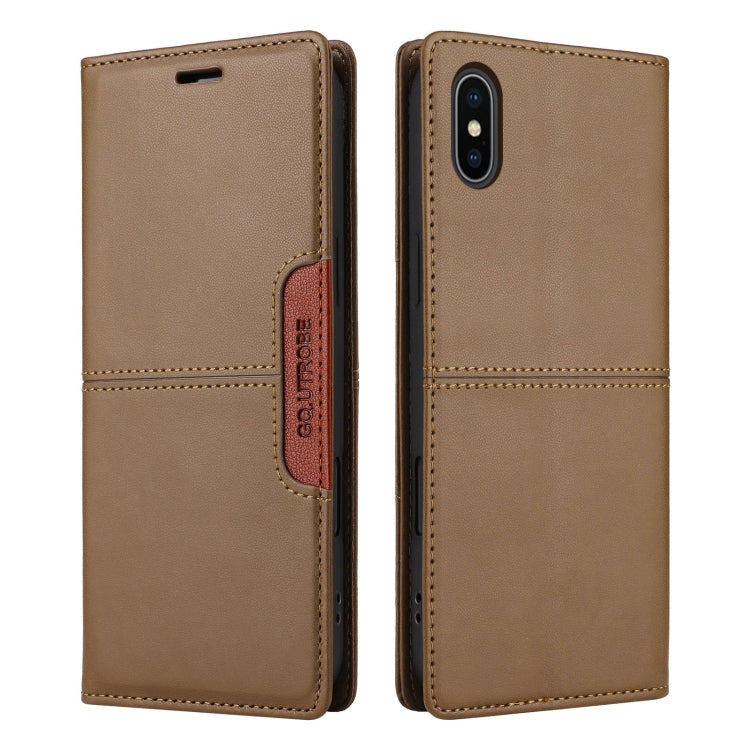 For iPhone XS Max GQUTROBE G01 RFID Anti-theft Leather Phone Case
