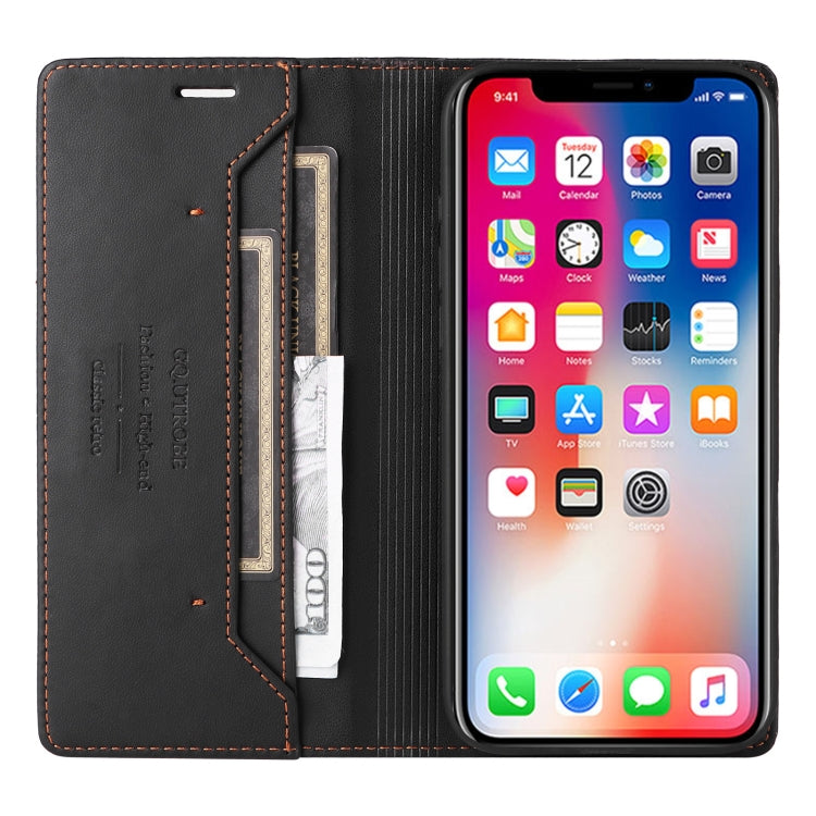 For iPhone XS Max GQUTROBE G01 RFID Anti-theft Leather Phone Case