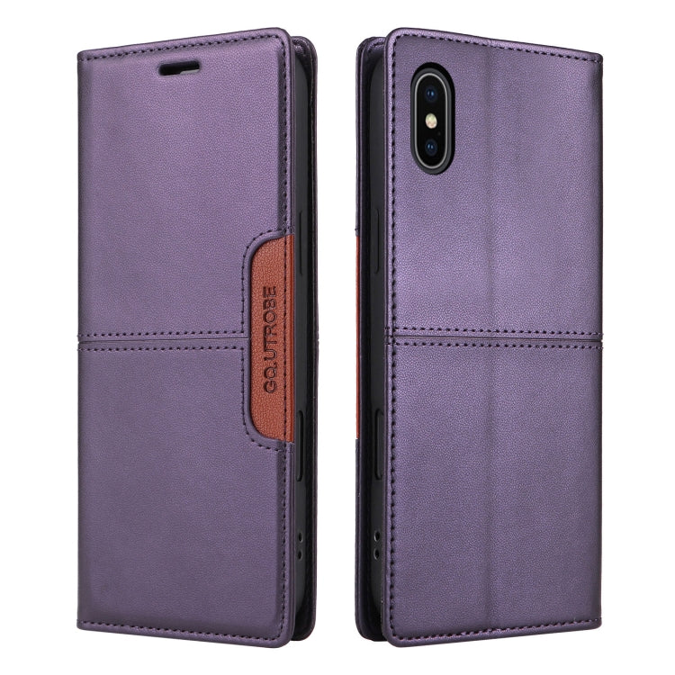 For iPhone XS Max GQUTROBE G01 RFID Anti-theft Leather Phone Case