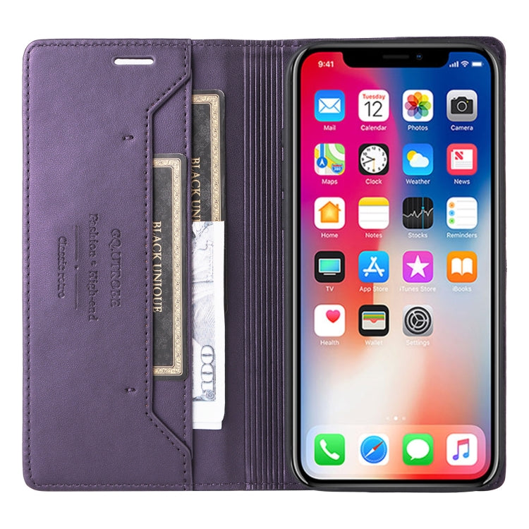 For iPhone XS Max GQUTROBE G01 RFID Anti-theft Leather Phone Case