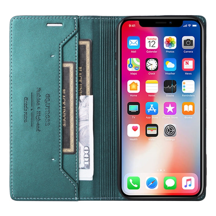 For iPhone XS Max GQUTROBE G01 RFID Anti-theft Leather Phone Case