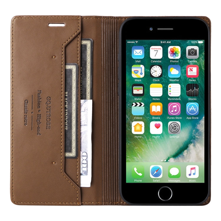 For iPhone 8 Plus / 7 Plus GQUTROBE G01 RFID Anti-theft Leather Phone Case