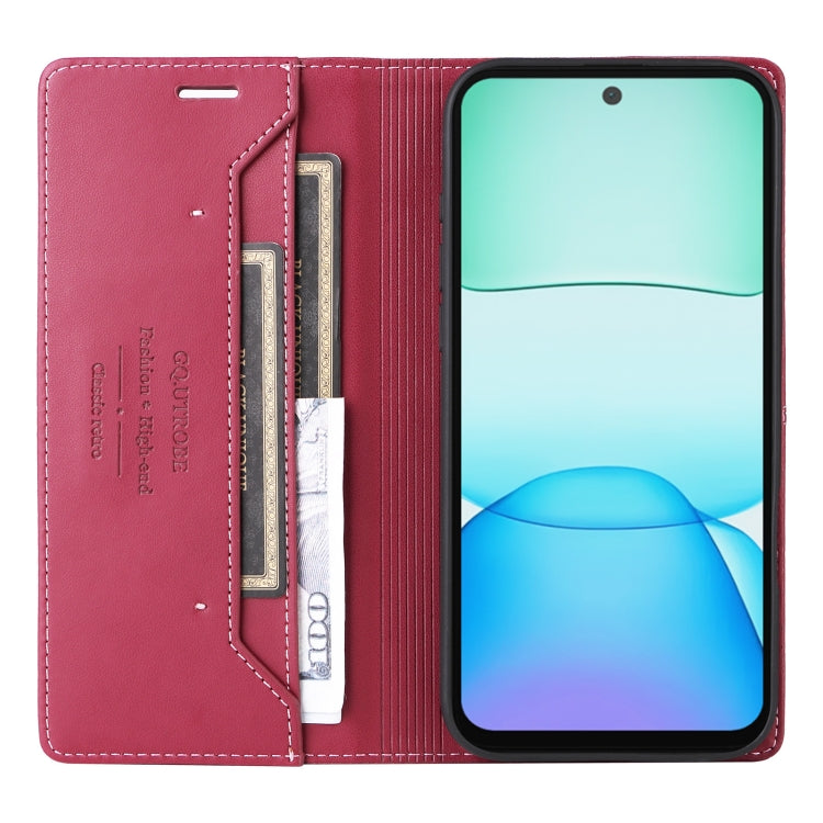 For Redmi 13 4G GQUTROBE G01 RFID Anti-theft Leather Phone Case