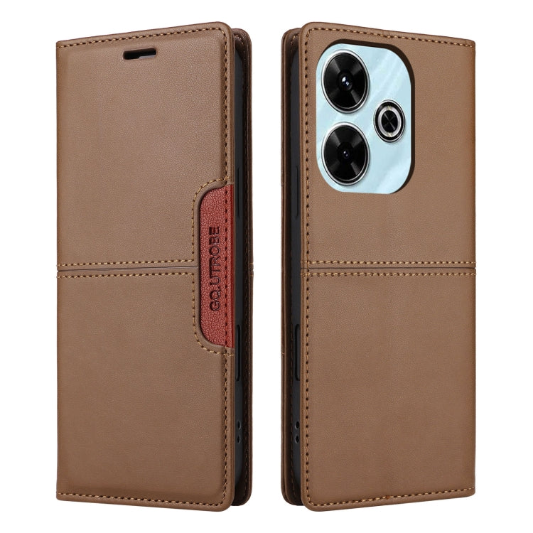 For Redmi 13 4G GQUTROBE G01 RFID Anti-theft Leather Phone Case