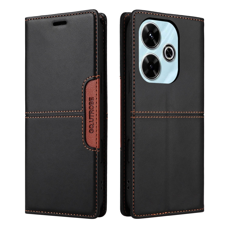 For Redmi 13 4G GQUTROBE G01 RFID Anti-theft Leather Phone Case