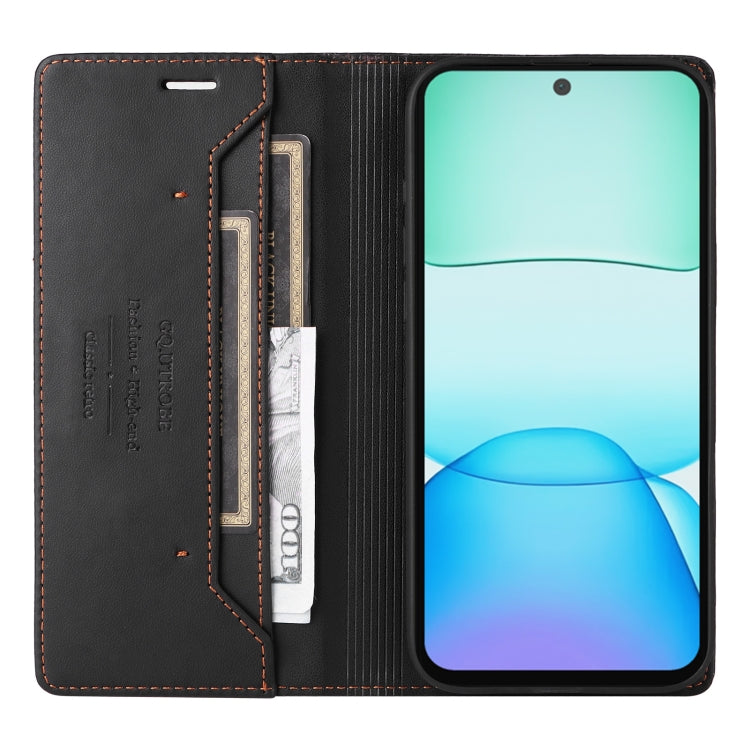 For Redmi 13 4G GQUTROBE G01 RFID Anti-theft Leather Phone Case