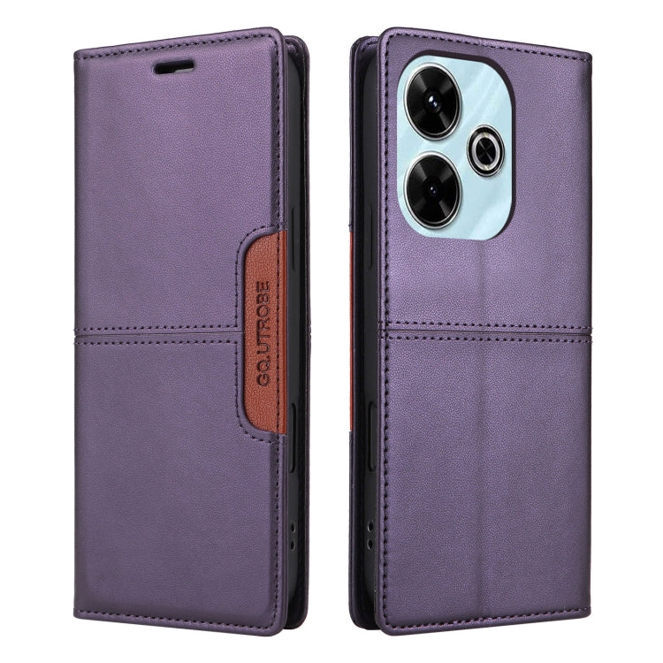 For Redmi 13 4G GQUTROBE G01 RFID Anti-theft Leather Phone Case