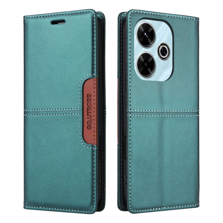 For Redmi 13 4G GQUTROBE G01 RFID Anti-theft Leather Phone Case