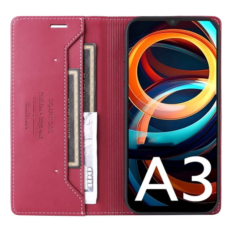 For Redmi A3 4G GQUTROBE G01 RFID Anti-theft Leather Phone Case