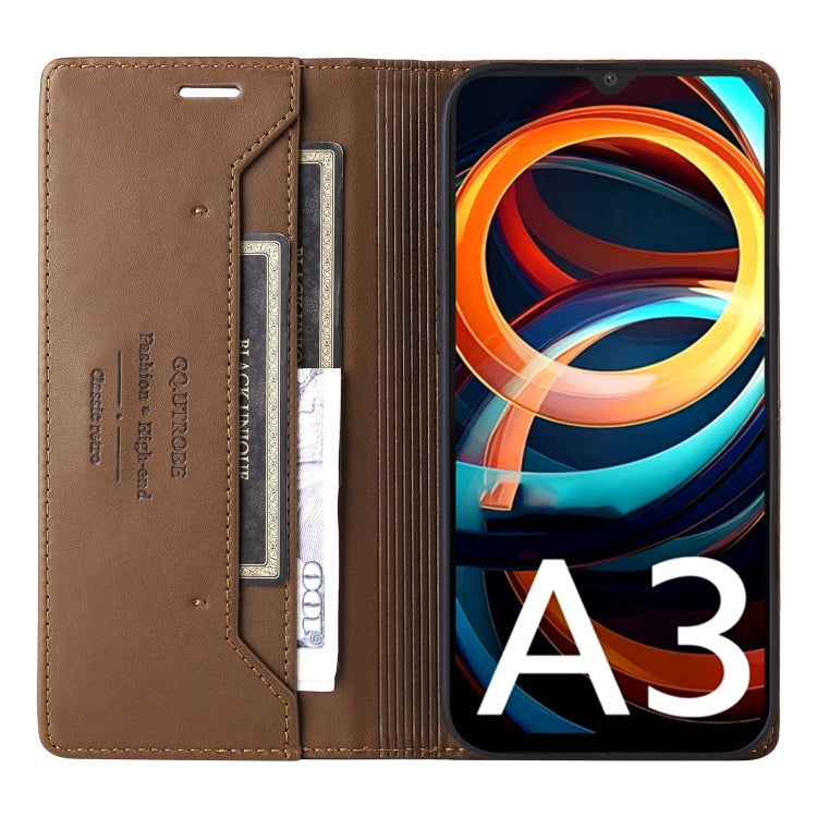 For Redmi A3 4G GQUTROBE G01 RFID Anti-theft Leather Phone Case