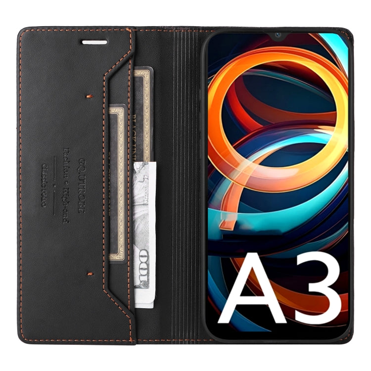 For Redmi A3 4G GQUTROBE G01 RFID Anti-theft Leather Phone Case