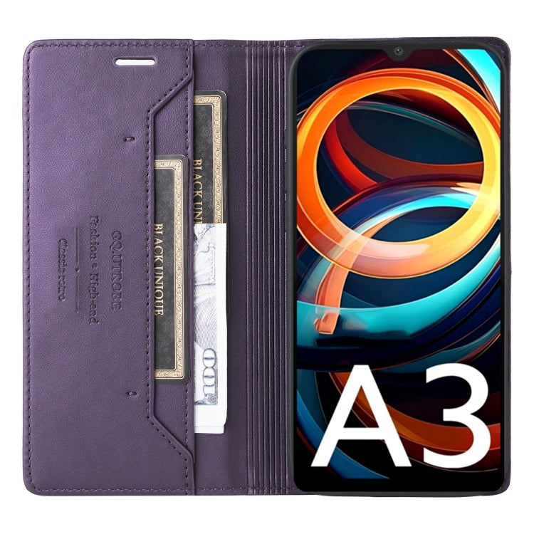 For Redmi A3 4G GQUTROBE G01 RFID Anti-theft Leather Phone Case