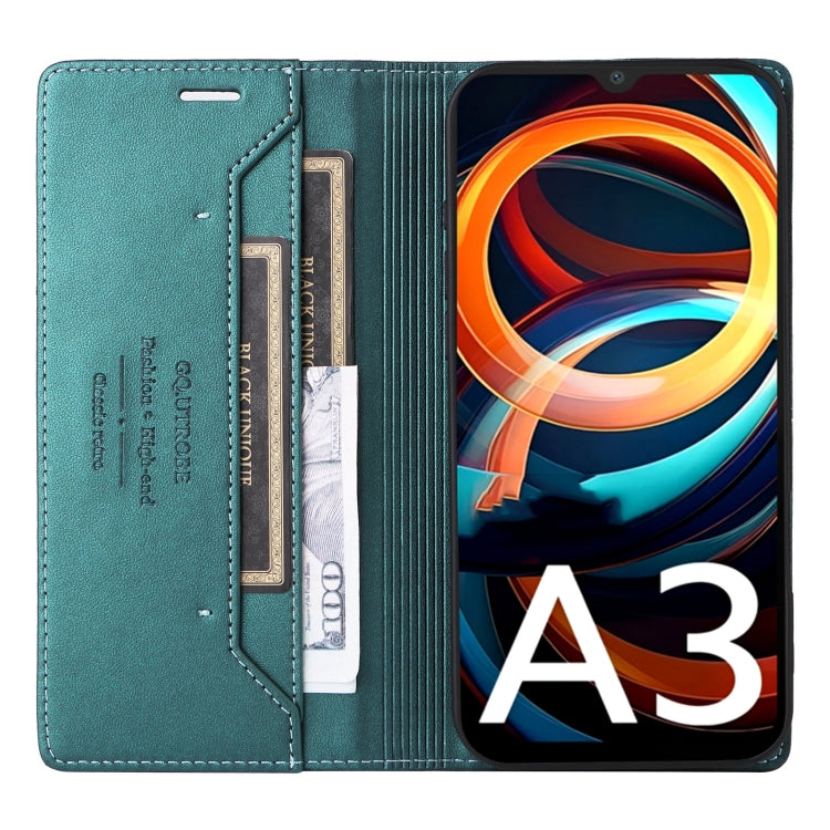 For Redmi A3 4G GQUTROBE G01 RFID Anti-theft Leather Phone Case