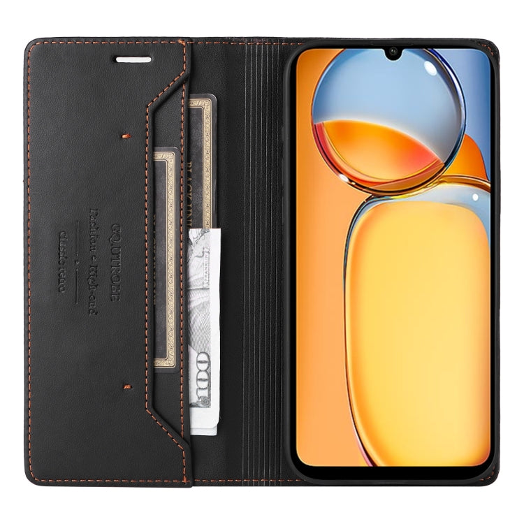For Redmi 13C GQUTROBE G01 RFID Anti-theft Leather Phone Case