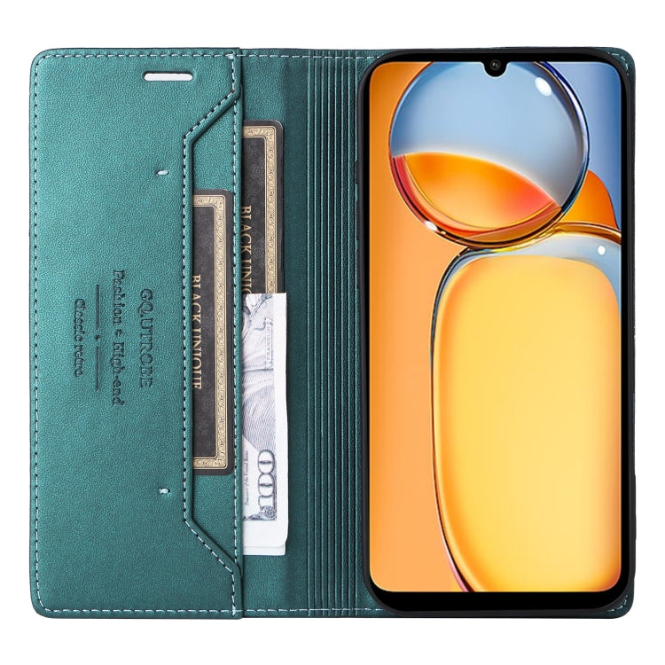 For Redmi 13C GQUTROBE G01 RFID Anti-theft Leather Phone Case
