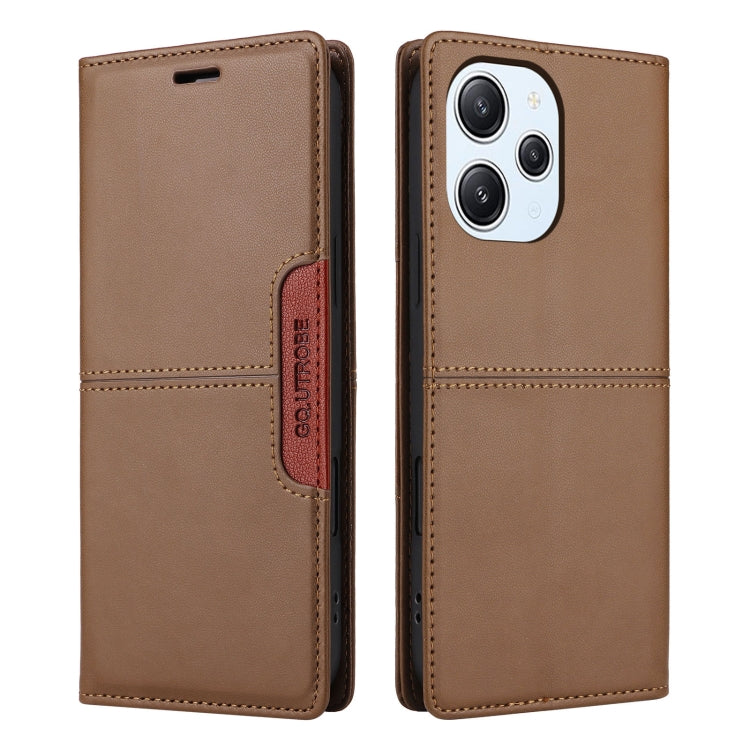For Redmi 12 4G GQUTROBE G01 RFID Anti-theft Leather Phone Case