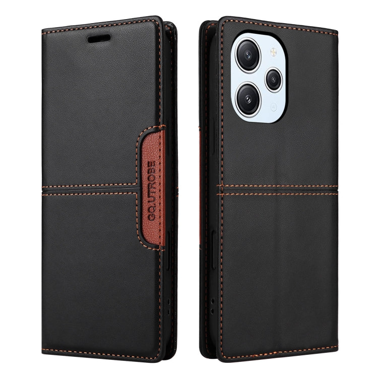 For Redmi 12 4G GQUTROBE G01 RFID Anti-theft Leather Phone Case