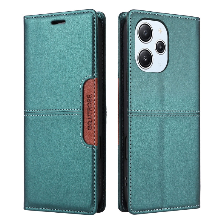 For Redmi 12 4G GQUTROBE G01 RFID Anti-theft Leather Phone Case