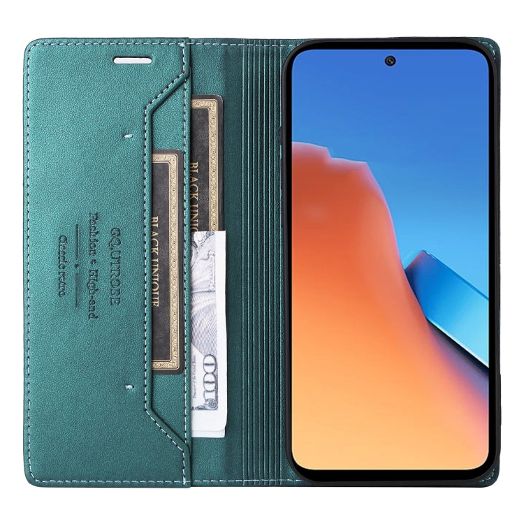 For Redmi 12 4G GQUTROBE G01 RFID Anti-theft Leather Phone Case