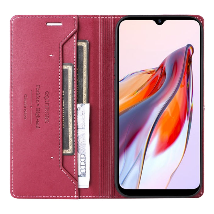 For Redmi 12C GQUTROBE G01 RFID Anti-theft Leather Phone Case