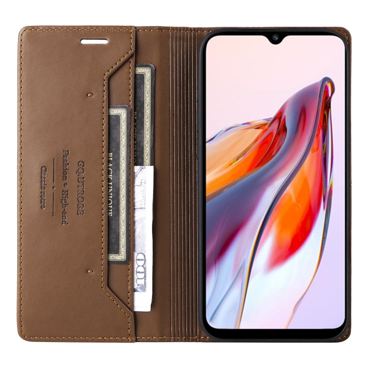 For Redmi 12C GQUTROBE G01 RFID Anti-theft Leather Phone Case