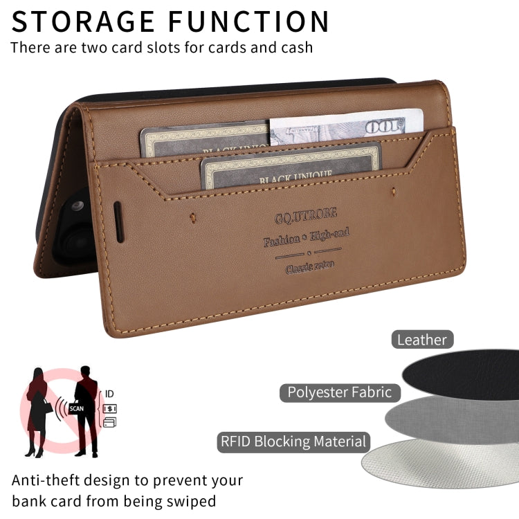For Redmi 12C GQUTROBE G01 RFID Anti-theft Leather Phone Case