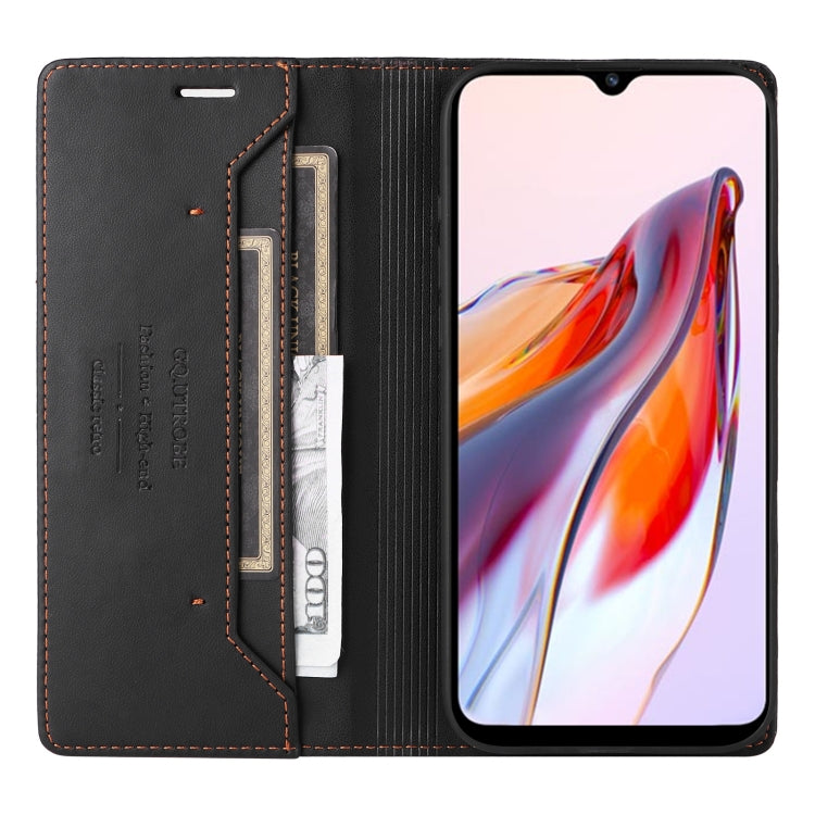 For Redmi 12C GQUTROBE G01 RFID Anti-theft Leather Phone Case
