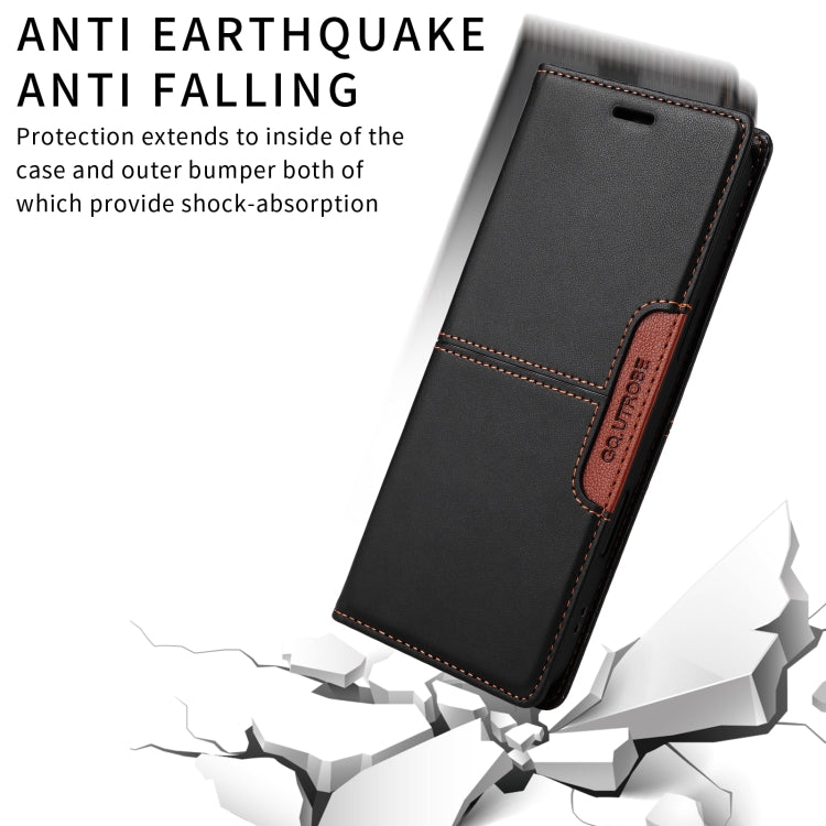 For Redmi 12C GQUTROBE G01 RFID Anti-theft Leather Phone Case