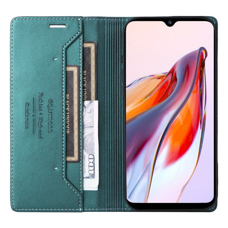 For Redmi 12C GQUTROBE G01 RFID Anti-theft Leather Phone Case
