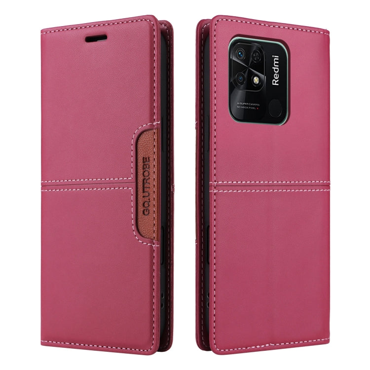 For Redmi 10C GQUTROBE G01 RFID Anti-theft Leather Phone Case