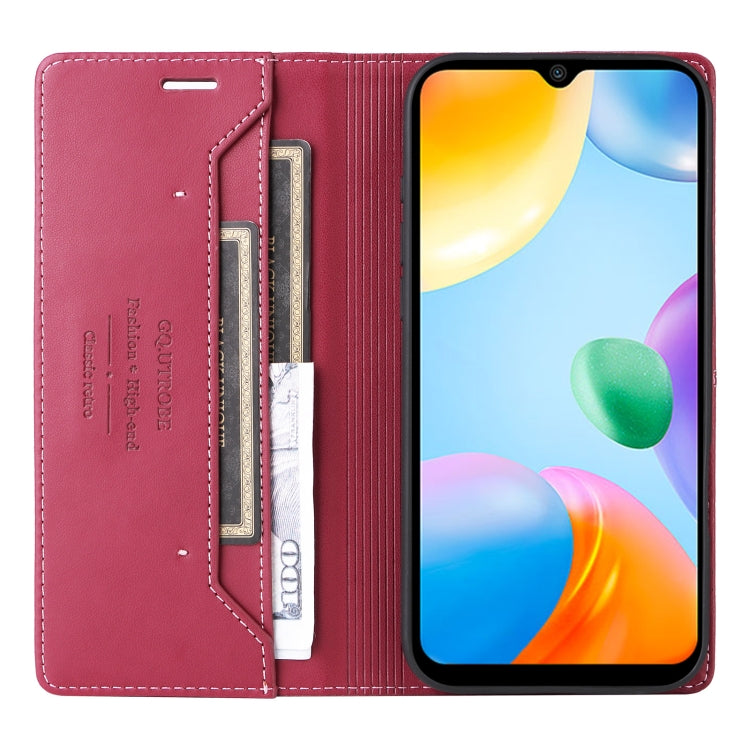 For Redmi 10C GQUTROBE G01 RFID Anti-theft Leather Phone Case