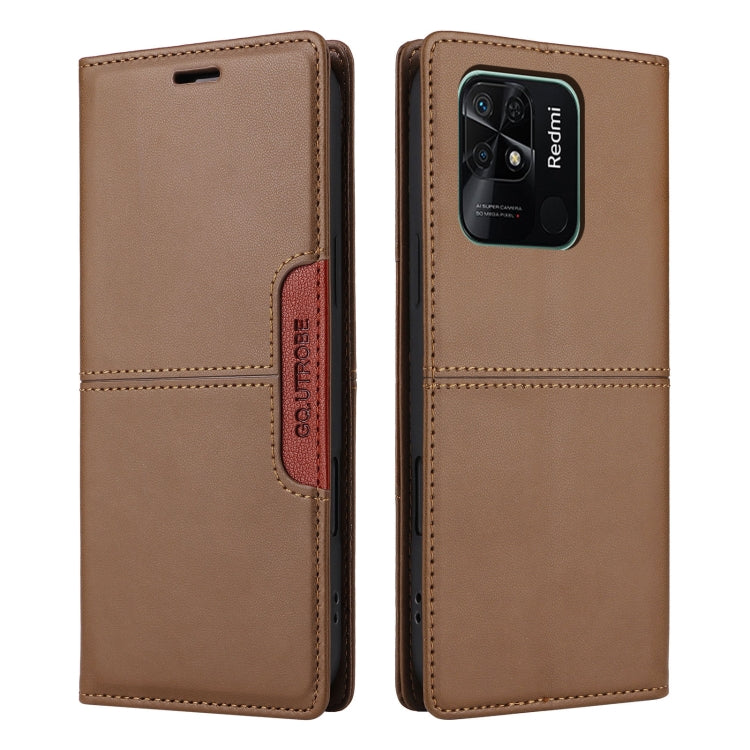 For Redmi 10C GQUTROBE G01 RFID Anti-theft Leather Phone Case