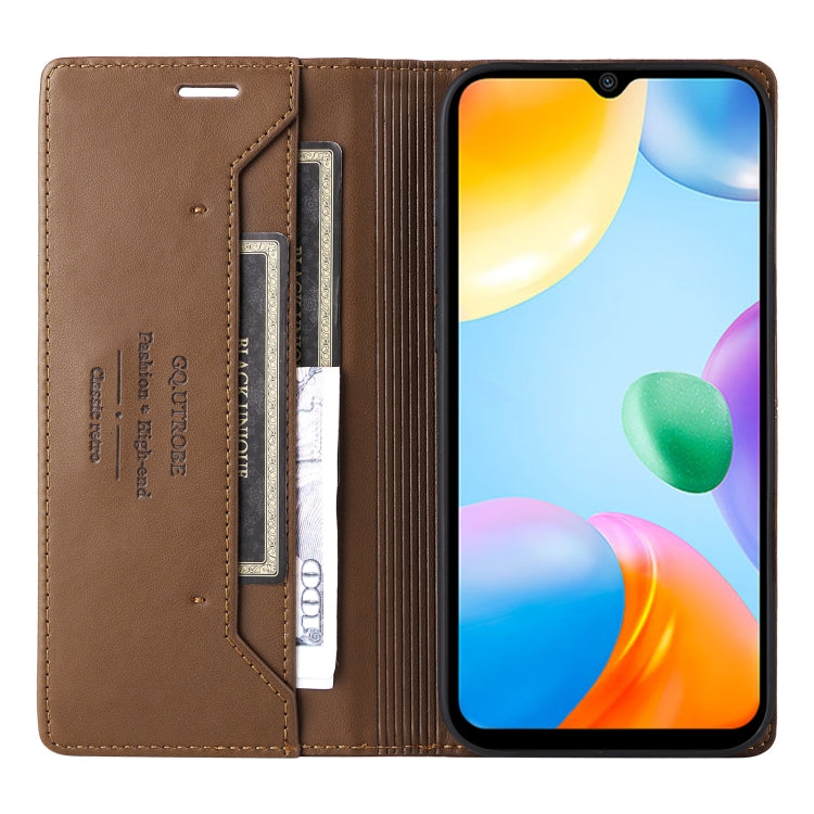 For Redmi 10C GQUTROBE G01 RFID Anti-theft Leather Phone Case