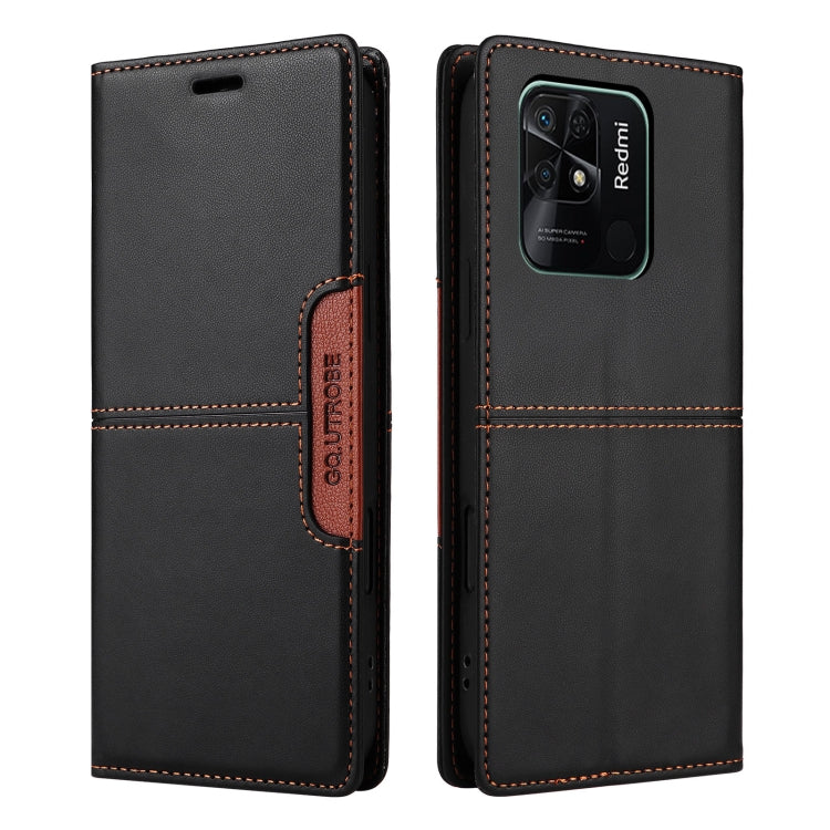 For Redmi 10C GQUTROBE G01 RFID Anti-theft Leather Phone Case