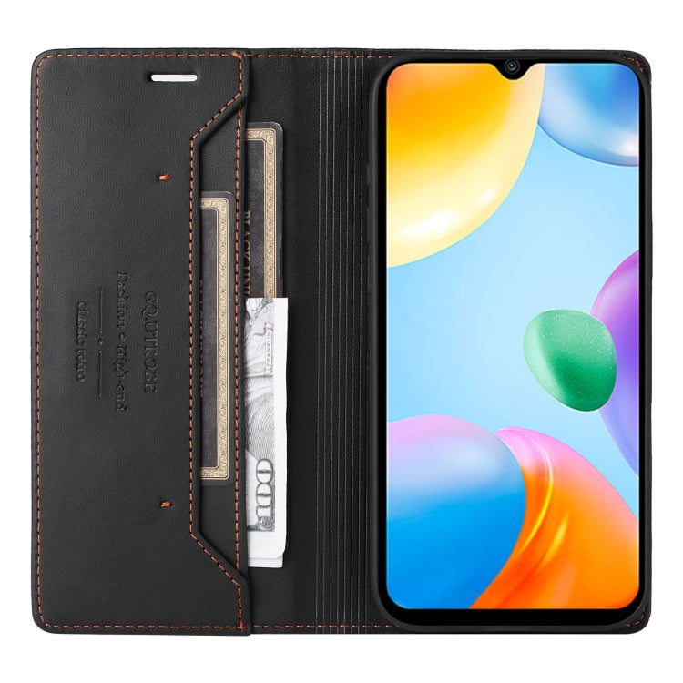 For Redmi 10C GQUTROBE G01 RFID Anti-theft Leather Phone Case