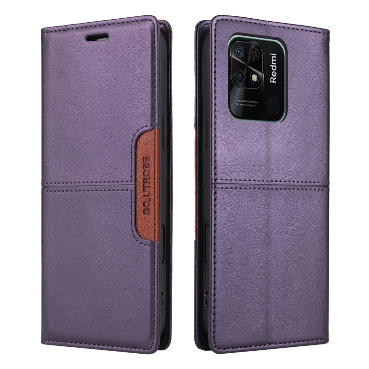 For Redmi 10C GQUTROBE G01 RFID Anti-theft Leather Phone Case