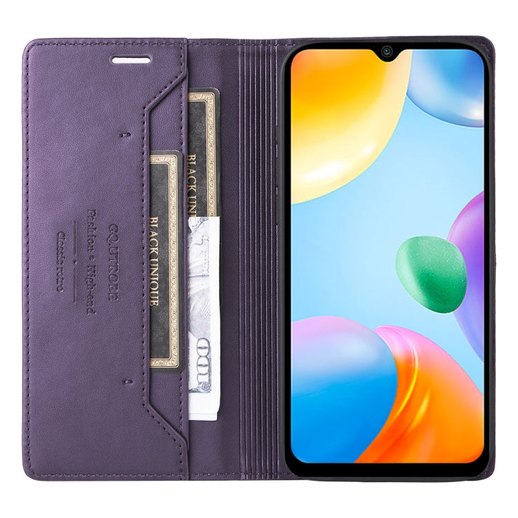 For Redmi 10C GQUTROBE G01 RFID Anti-theft Leather Phone Case