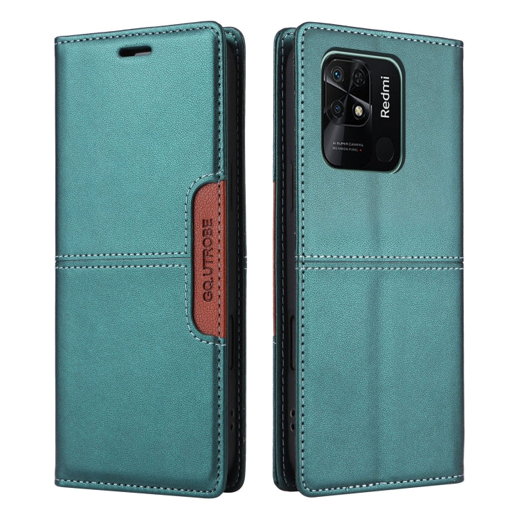For Redmi 10C GQUTROBE G01 RFID Anti-theft Leather Phone Case