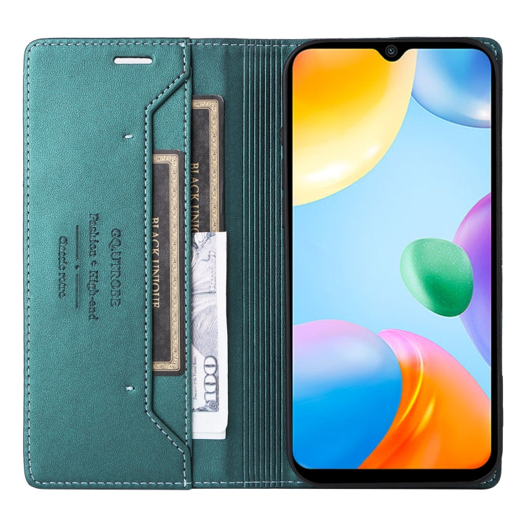 For Redmi 10C GQUTROBE G01 RFID Anti-theft Leather Phone Case