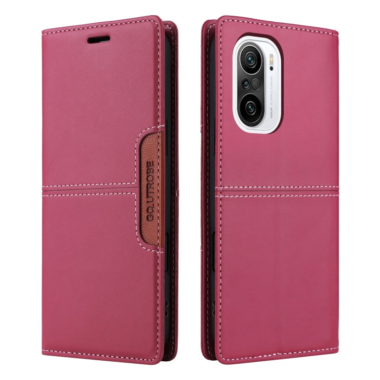 For Redmi K40 GQUTROBE G01 RFID Anti-theft Leather Phone Case