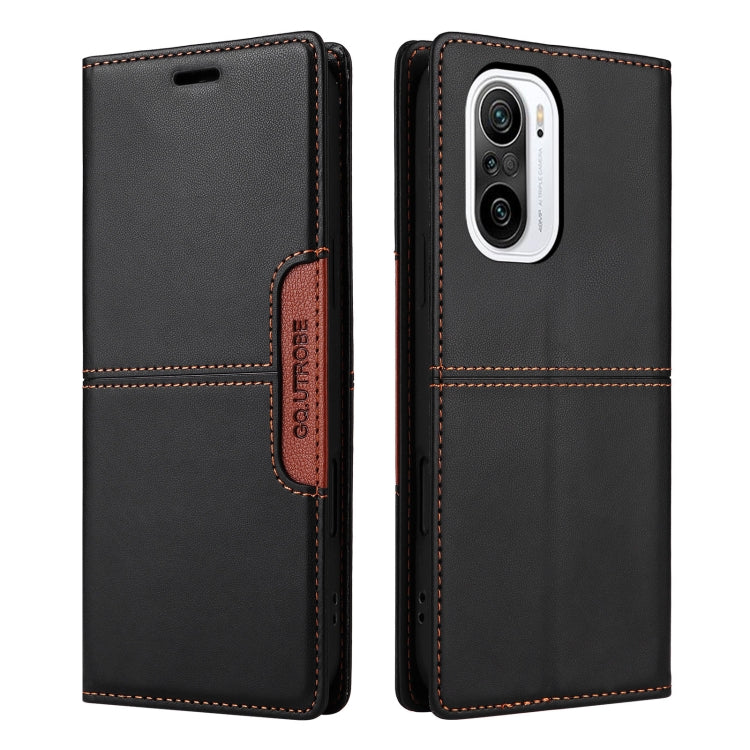 For Redmi K40 GQUTROBE G01 RFID Anti-theft Leather Phone Case