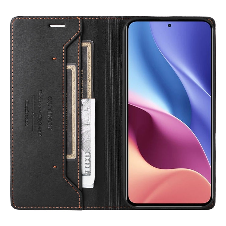 For Redmi K40 GQUTROBE G01 RFID Anti-theft Leather Phone Case