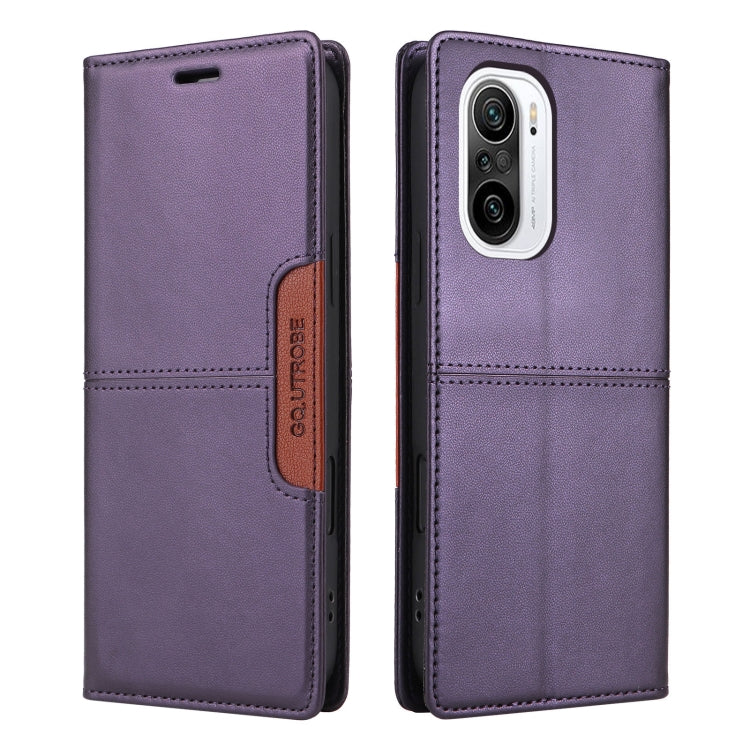 For Redmi K40 GQUTROBE G01 RFID Anti-theft Leather Phone Case